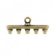 Cymbal ™ DQ metal ending Rozos V for SuperDuo beads - Antique bronze